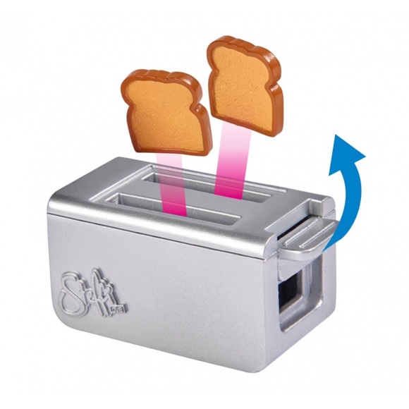 Steffi Love Breakfast Doll Set With Toaster With Toasts Pan Coffee Pot Spatula - Picture 5 of 5